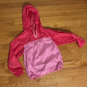Vintage Ll bean windbreaker girls size 4 (xs 4-5) hot pink and light pink